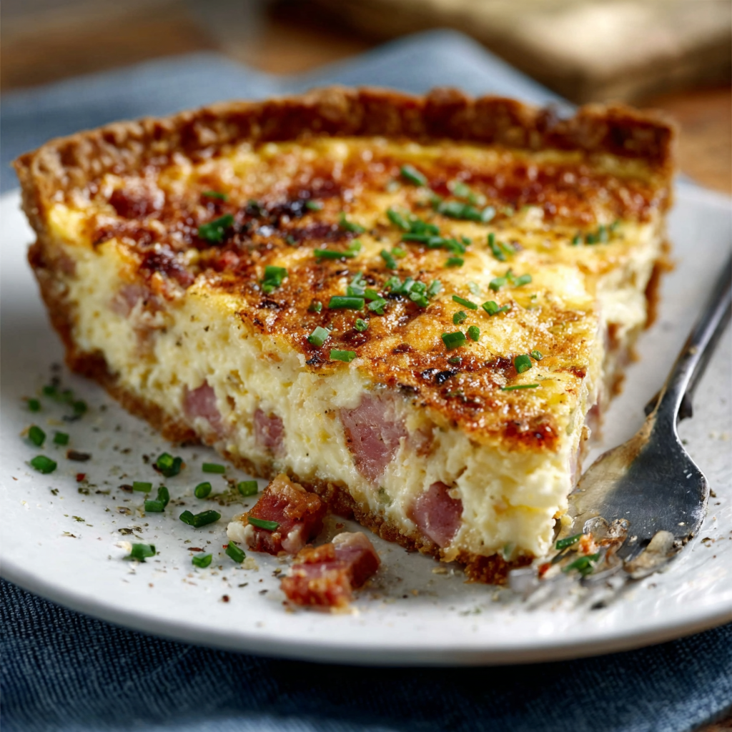 Secret Ingredient Ham & Swiss Quiche
