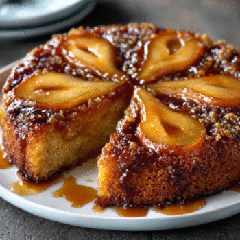 Spiced Pear Upside Down Cake Recipe