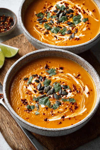 Spicy Harissa Pumpkin Soup