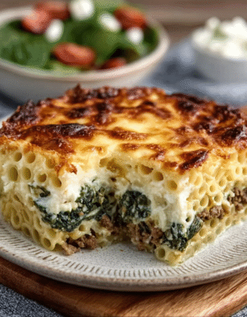 Spinach and Feta Pastitsio Pie