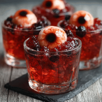 Spooky Red Eyeball Jello Shots for Halloween Parties