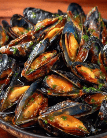 Steamed Mussels with White Wine and Bay Leaf