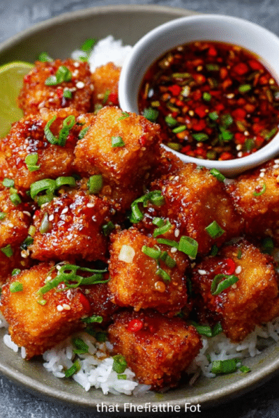 Sweet Chili Crispy Tofu Bites