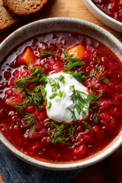 Ukrainian Borscht with Coconut Milk & Lemongrass