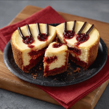 Vampire Bite Red Velvet Cheesecake