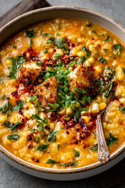 Vegan Sweet Corn & Miso Chowder