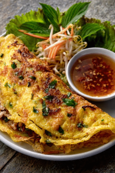 Vietnamese Pho-Style Banh Xeo Pancakes
