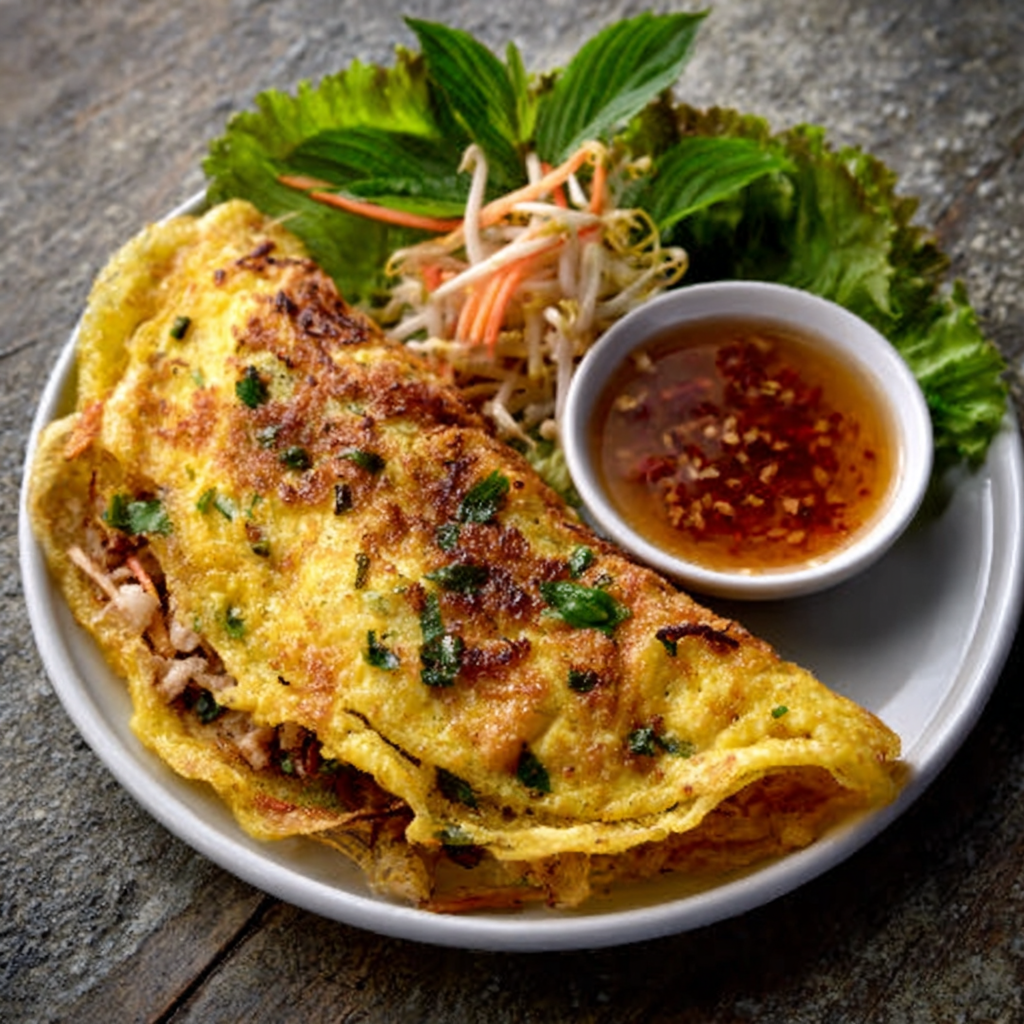 Vietnamese Pho-Style Banh Xeo Pancakes