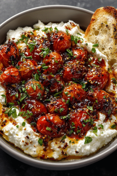 Whipped Feta With Blistered Tomatoes