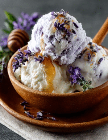 Yogurt Ice Cream with Lavender and Honey