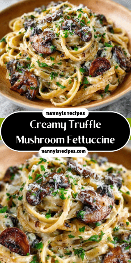 Creamy Truffle Mushroom Fettuccine recipe you'll love! 7 1 16