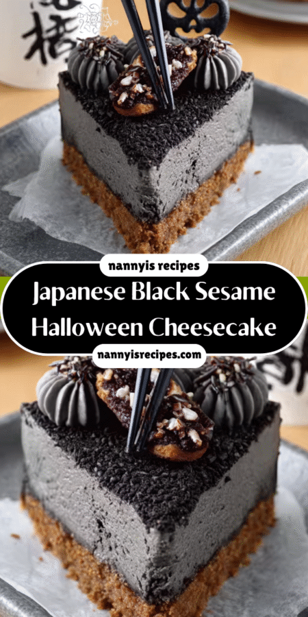 Japanese Black Sesame Halloween Cheesecake Recipe Revealed! 7 1 6