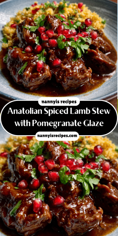 Anatolian Spiced Lamb Stew with Pomegranate Glaze delights your taste buds! 7 1 7