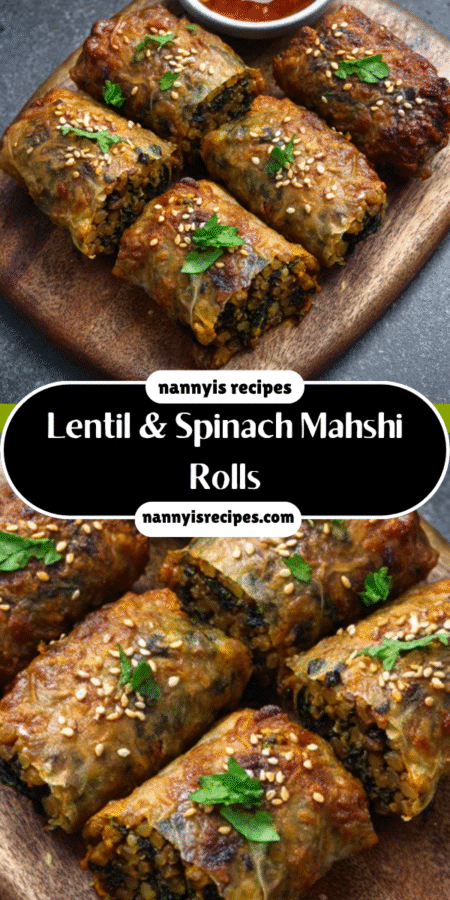 Lentil & Spinach Mahshi Rolls: A Delicious Healthy Recipe 4 13 1