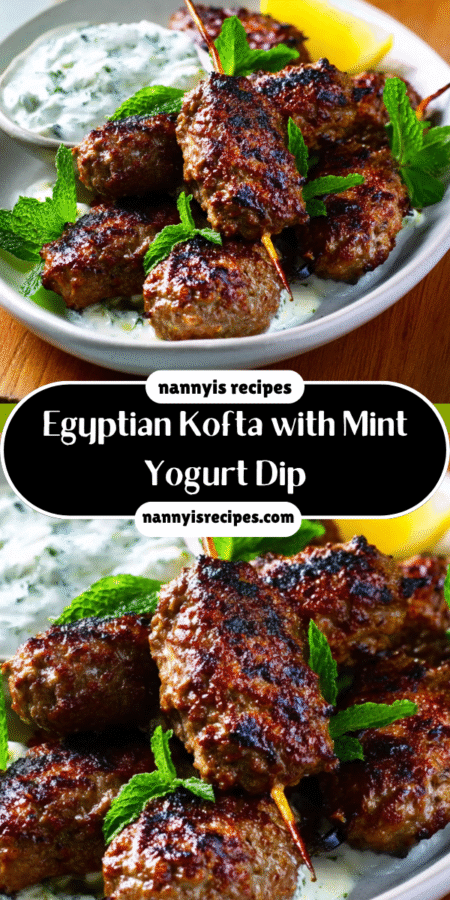 Egyptian Kofta with Mint Yogurt Dip is a must-try! 7 14 1