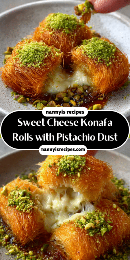 Sweet Cheese Konafa Rolls with Pistachio Dust Delight! 7 18 1