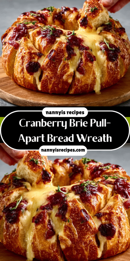 Cranberry Brie Pull-Apart Bread Wreath: A Festive Delight! 7 18 4