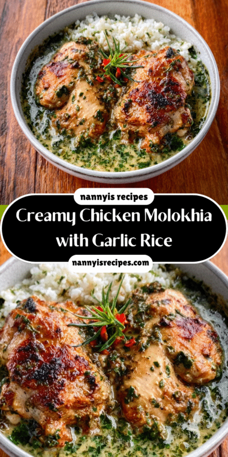 Creamy Chicken Molokhia with Garlic Rice: A Must-Try Recipe! 7 2 9