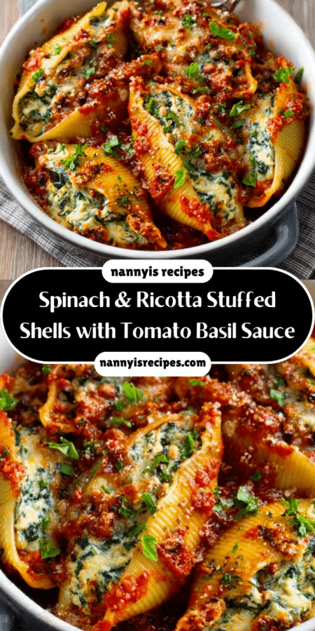 Spinach & Ricotta Stuffed Shells with Tomato Basil Sauce: A Delightful Recipe to Savor! 7 3 14