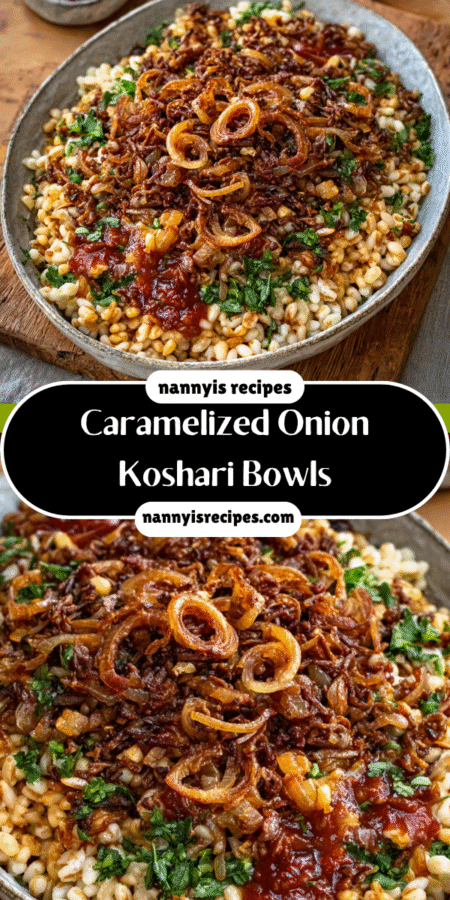 Caramelized Onion Koshari Bowls: A Flavorful Delight! 7 3 8