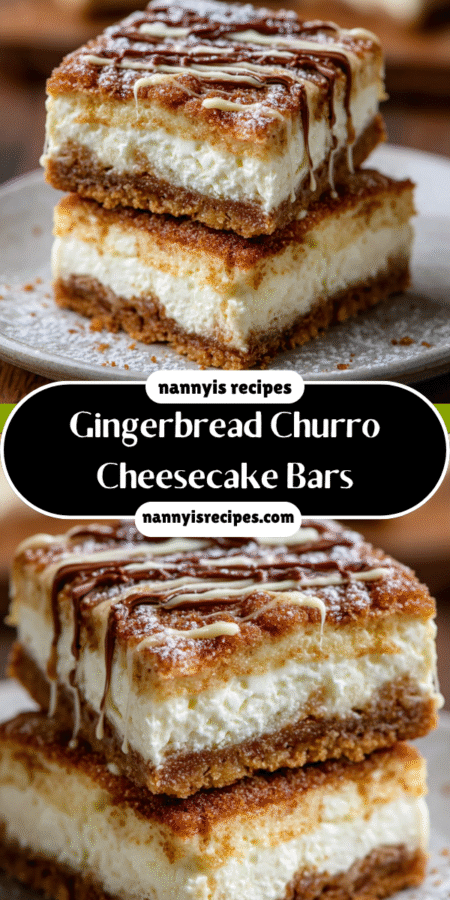 Gingerbread Churro Cheesecake Bars are a must-try treat! 7 4 12