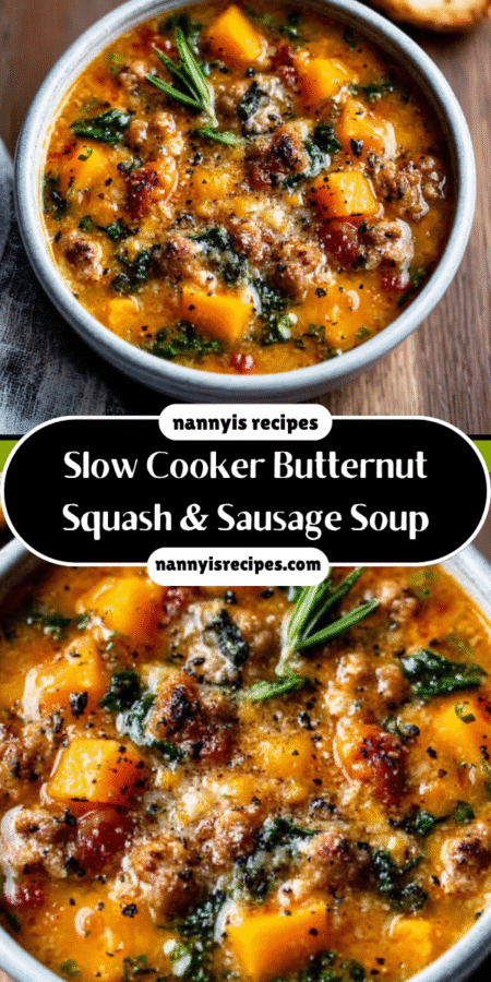 Slow Cooker Butternut Squash & Sausage Soup is Delicious! 7 5 10