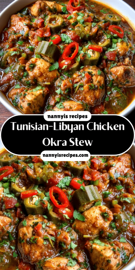 Tunisian-Libyan Chicken Okra Stew: A Flavorful Delight! 7 8 7