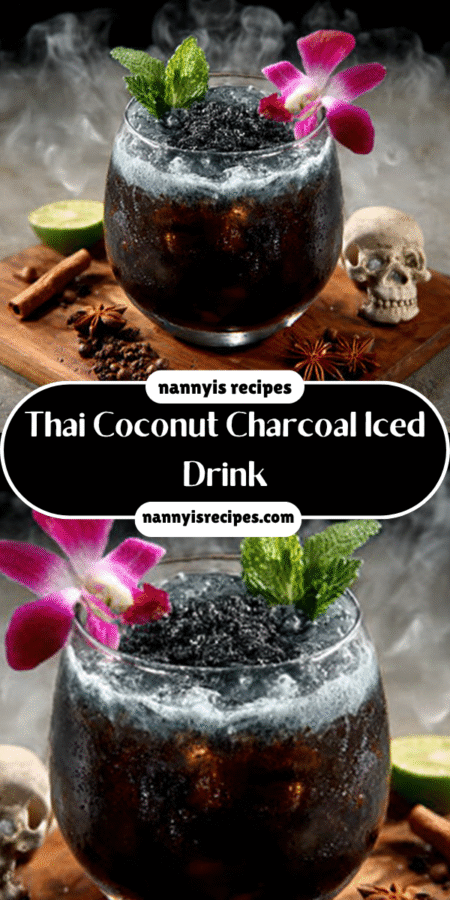 Thai Coconut Charcoal Iced Drink: Refresh Your Day! 7 9 5