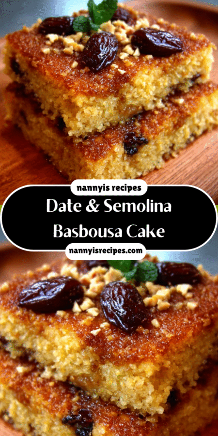 Date & Semolina Basbousa Cake: A Sweet Delight Awaits! 7 9 9