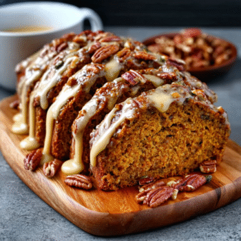 Autumn Spice Pumpkin Loaf with Nutty Glaze