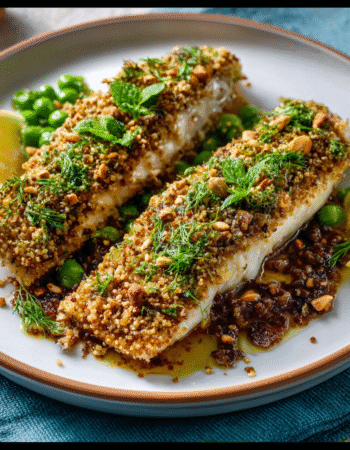 Baked Sea Bass with Dukkah Crust