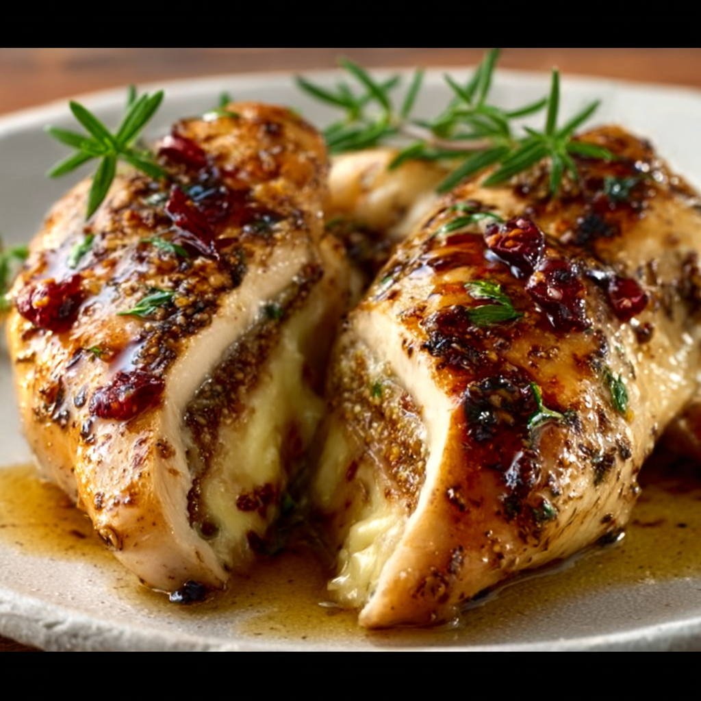 Balsamic Fig & Brie Stuffed Chicken
