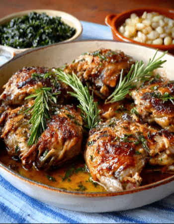 Braised Rabbit with Rosemary & Garlic