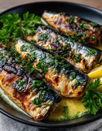 Broiled Mackerel with Lemon Butter Sauce