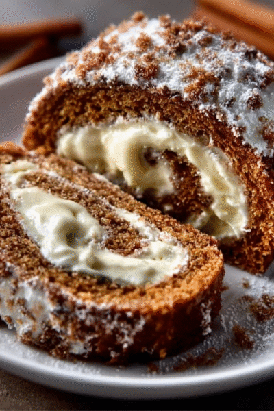 Brown Butter Eggnog Cake Roll