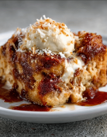 Caribbean Guava & Coconut Bread Pudding
