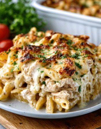 Chicken Alfredo Pasta Bake