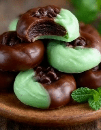 Chocolate and mint candy buttons