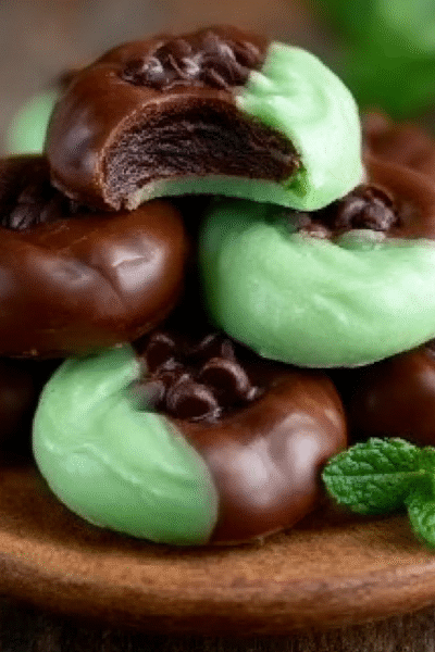 Chocolate and mint candy buttons