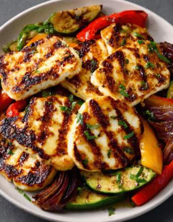 Citrus-Marinated Halloumi with Grilled Vegetables