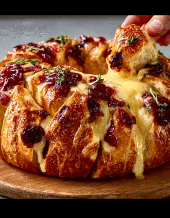 Cranberry Brie Pull-Apart Bread Wreath