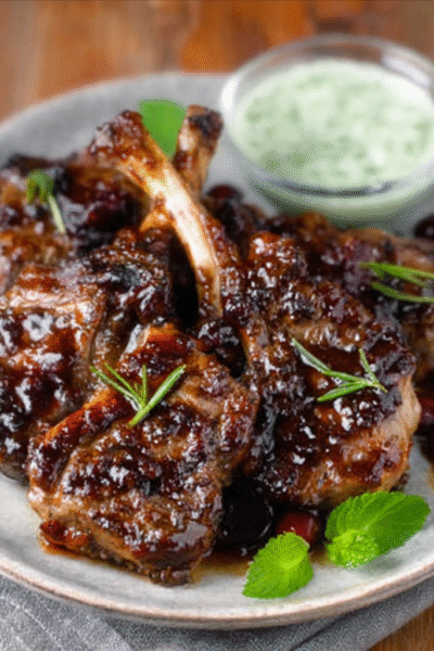 Cranberry-Glazed Lamb Chops