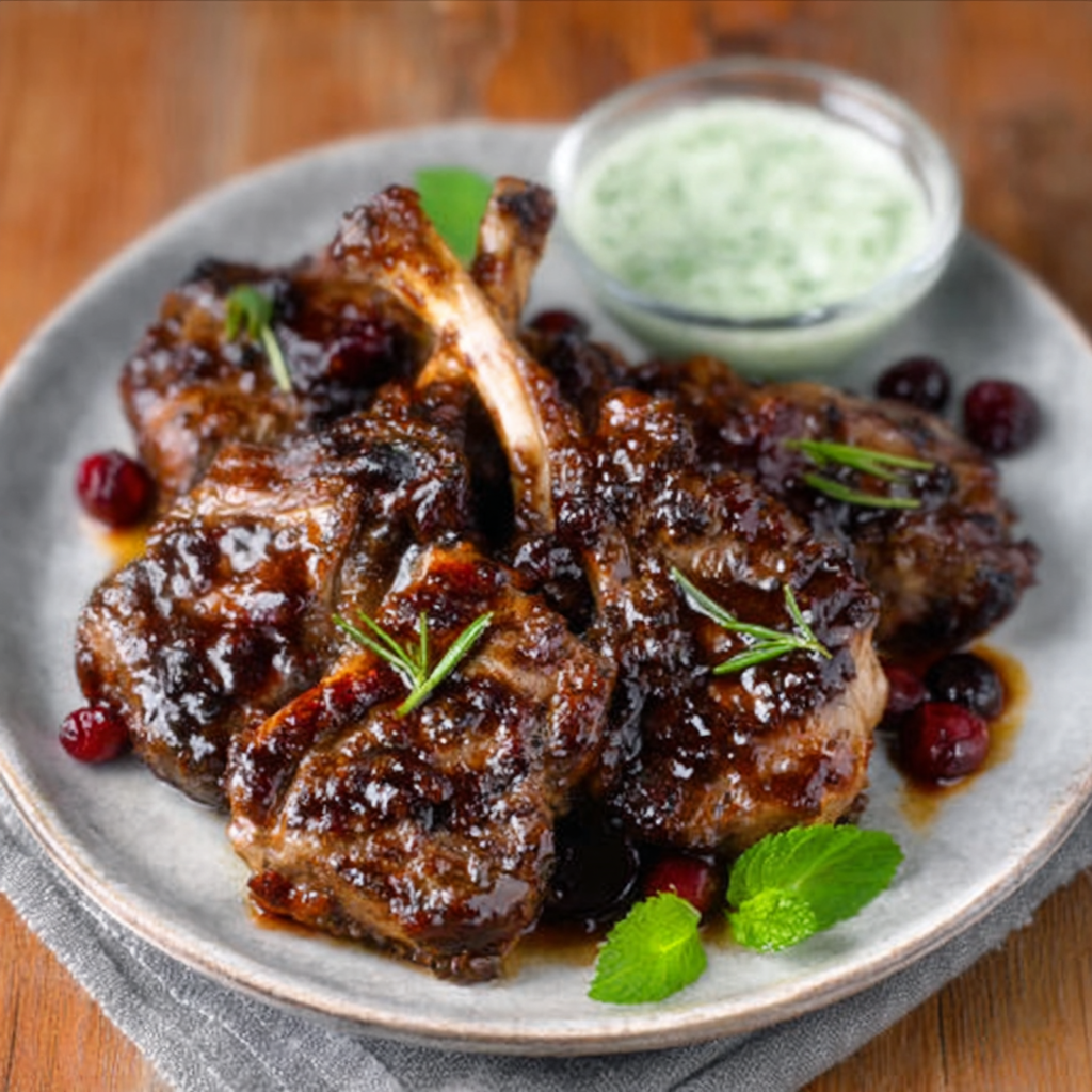 Cranberry-Glazed Lamb Chops
