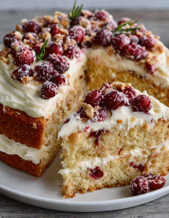 Cranberry Orange Mascarpone Cake