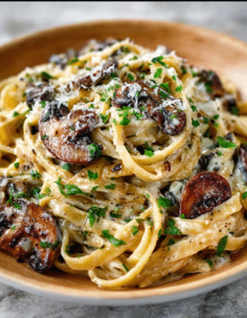 Creamy Truffle Mushroom Fettuccine
