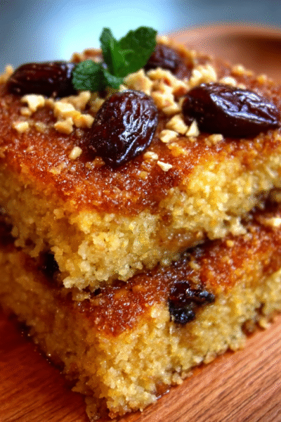 Date & Semolina Basbousa Cake