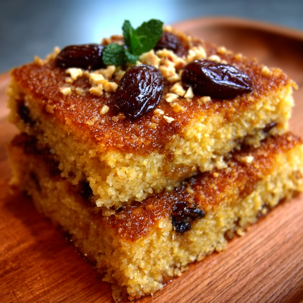 Date & Semolina Basbousa Cake
