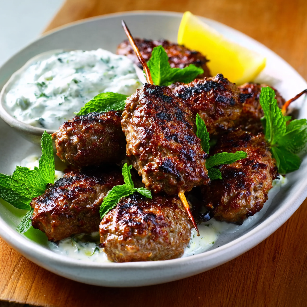 Egyptian Kofta with Mint Yogurt Dip