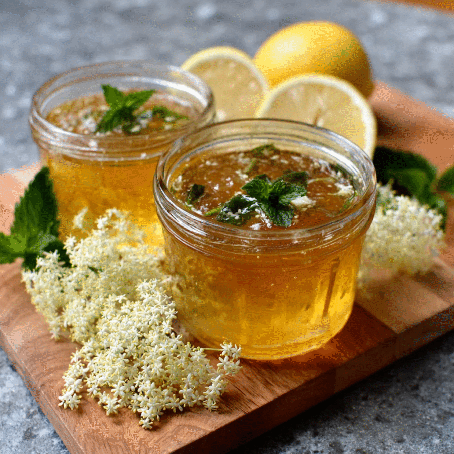 Elderflower & Lemonade Jelly with Mint Leaves recipe delights! 6 Elderflower & Lemonade Jelly with Mint Leaves