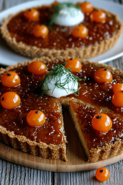 Finnish Rye & Cloudberry Tart